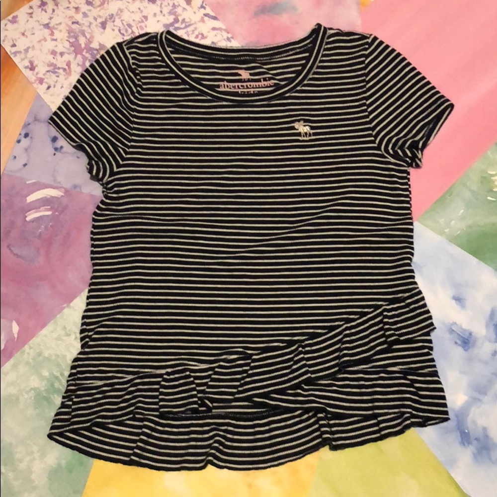 ambercrombie kids (girls 9/10) navy stripped shirt